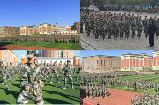 军士学院组织2023级高职新生入学军训